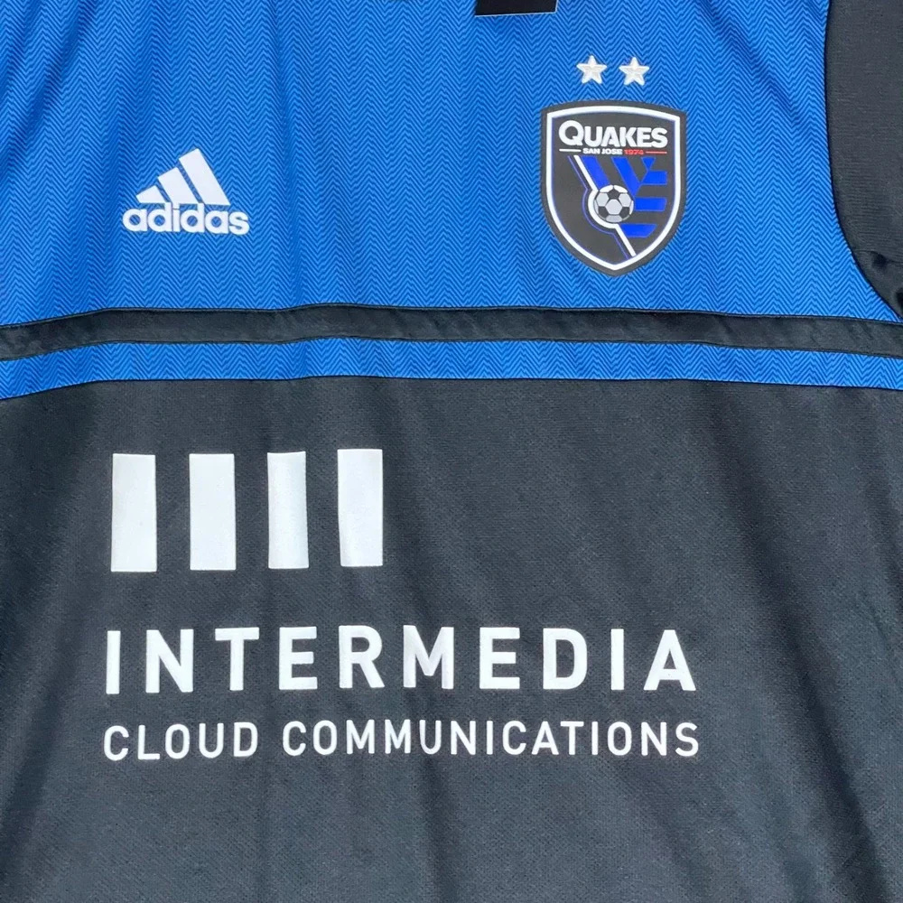 Adidas San Jose Earthquakes 2019 Intermedia MLS Soccer‎ Jersey Mens Size S